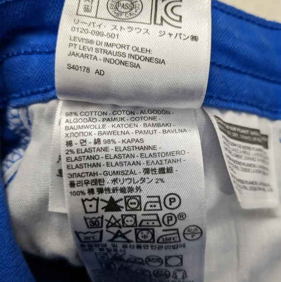 Women's LEVI'S Mid-Rise Skinny Cobalt blue jeans - Picture 3 of 11